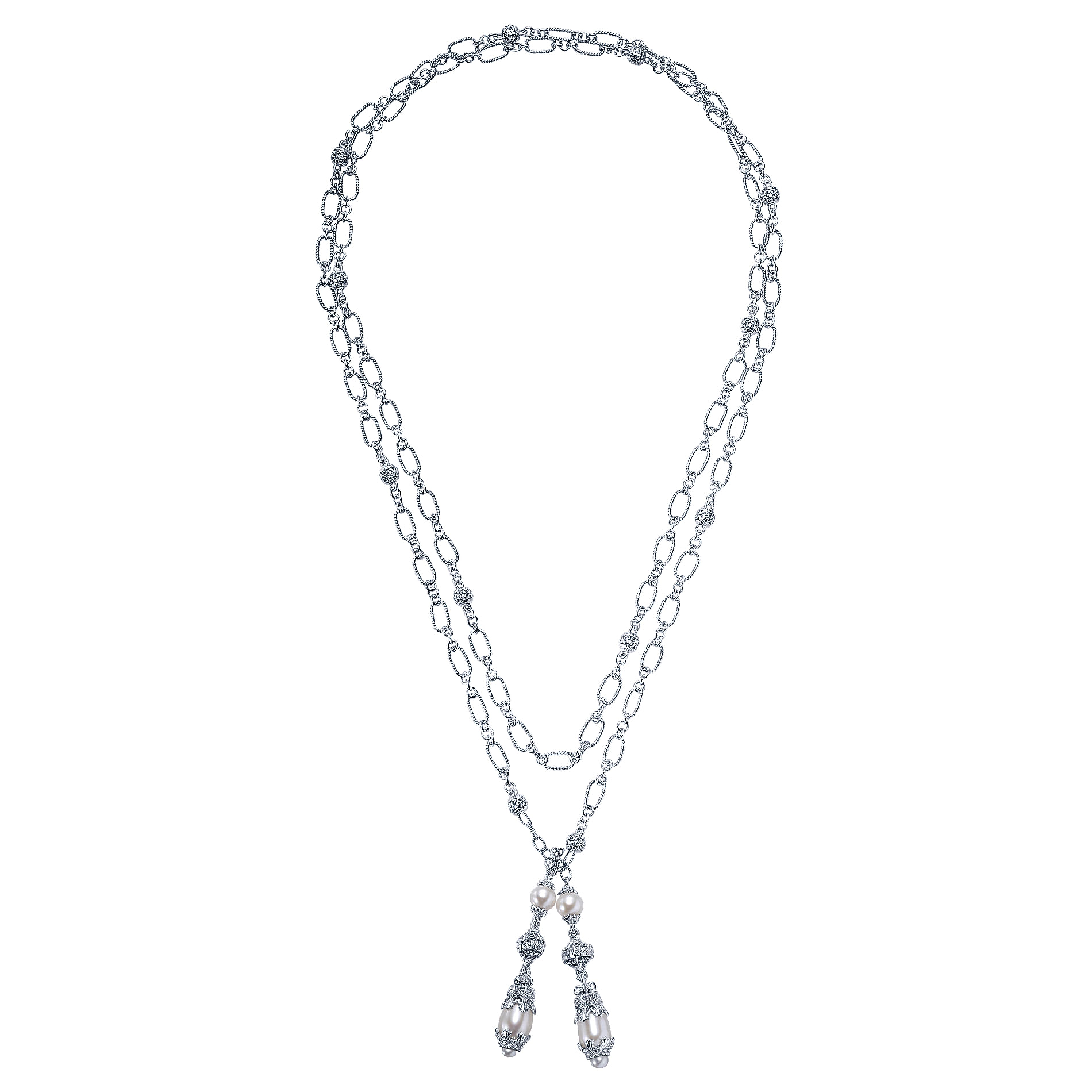 44 inch Silver Fashion Necklace
