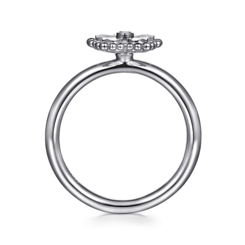 925 Serling Silver Diamond Bujukan Frame Flower Diamond Cut Ladies Ring 925 Serling Silver Diamond Bujukan Frame Flower Diamond Cut Ladies Ring