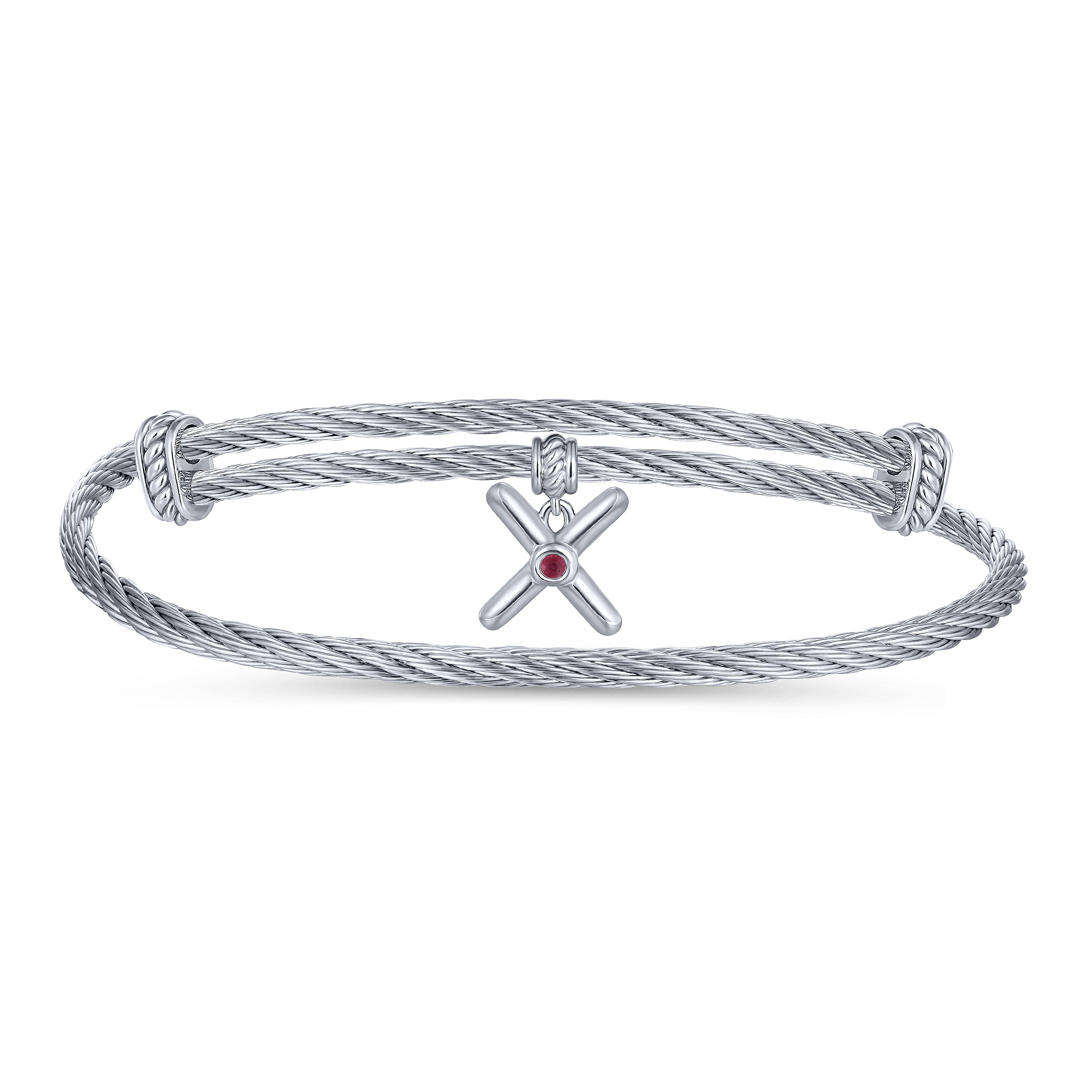 Gabriel - 925 Silver-Stainless Steel  Bangle