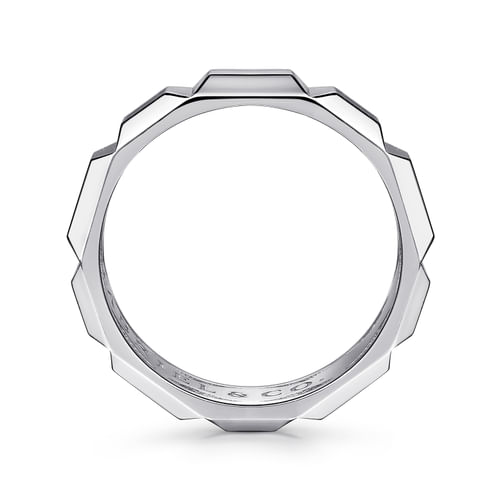 925 Sterling Silver 6mm Square Mens Ring in High Polished Finish