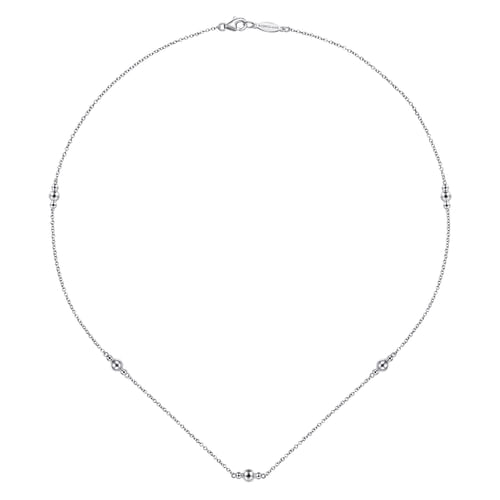 925 Sterling Silver Beaded Necklace