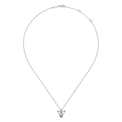 925 Sterling Silver Blue Topaz Angel Pendant Necklace 925 Sterling Silver Blue Topaz Angel Pendant Necklace