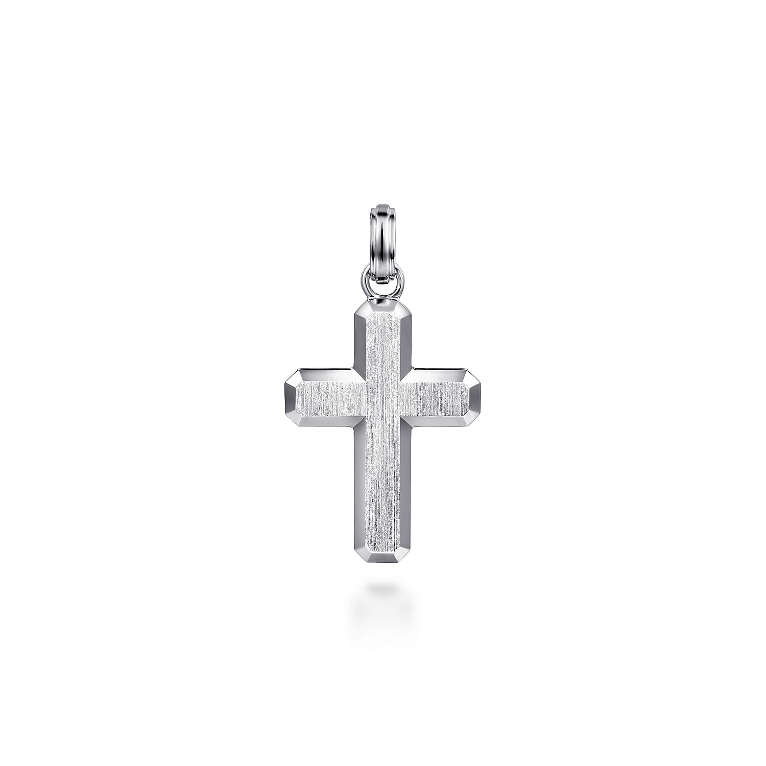 Gabriel - 925 Sterling Silver Brushed Cross Pendant