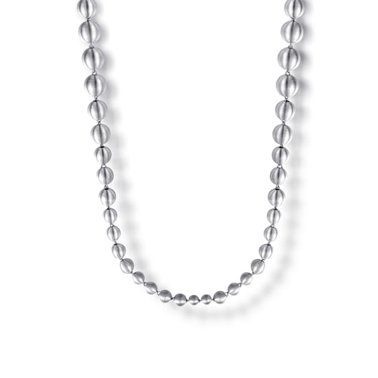 925 Sterling Silver Bujukan Beads Chain Necklace