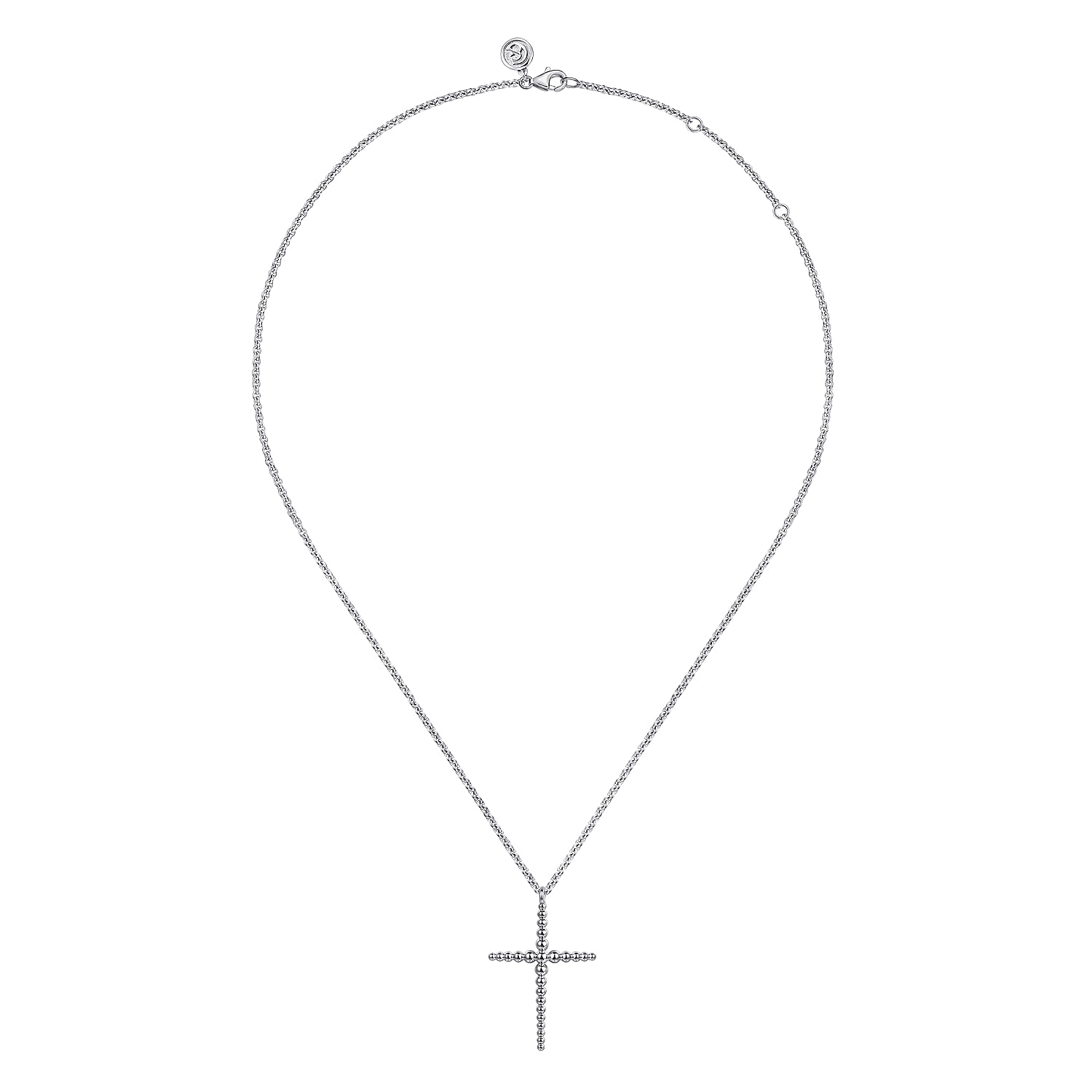 925 Sterling Silver Bujukan Beads Cross Pendant Necklace