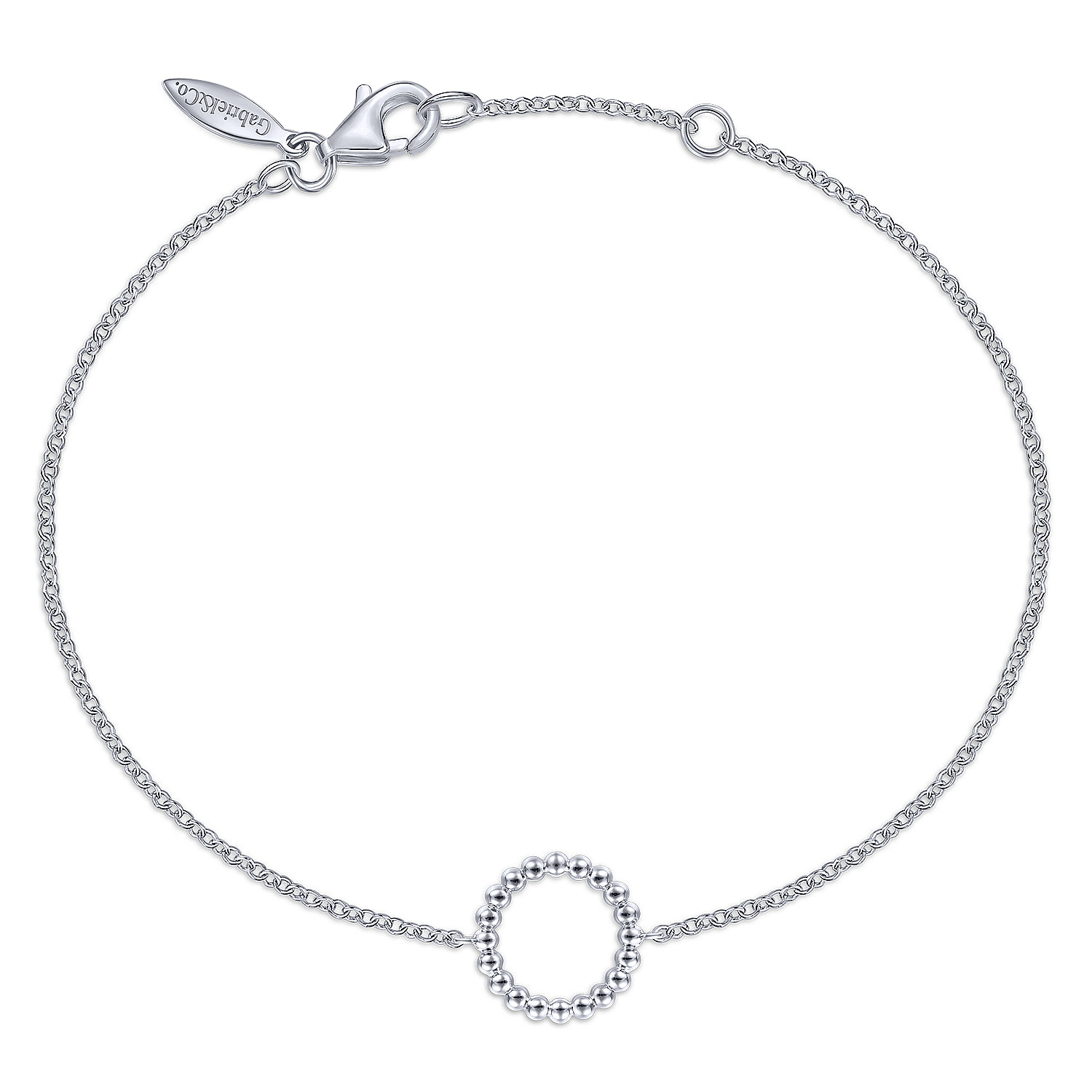 925 Sterling Silver Bujukan Circle Chain Bracelet