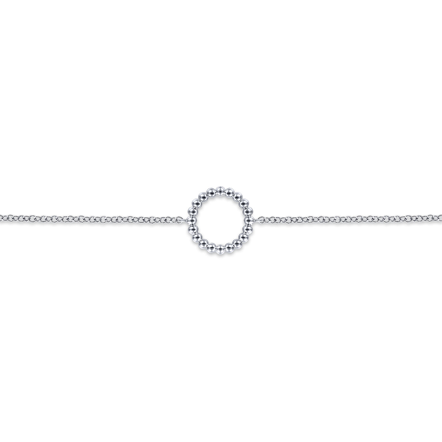 925 Sterling Silver Bujukan Circle Chain Bracelet