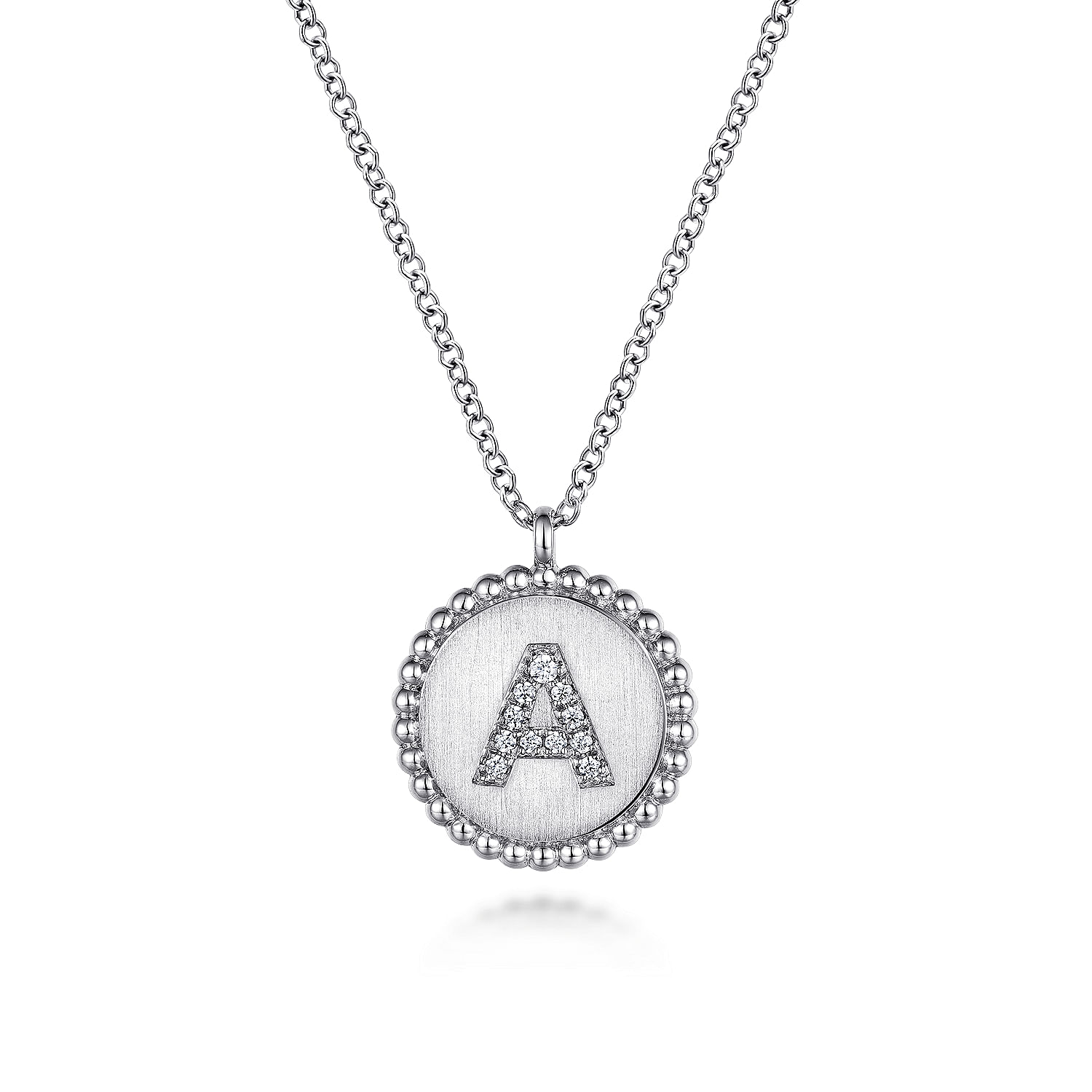 925 Sterling Silver Bujukan Diamond  Initial A Necklace