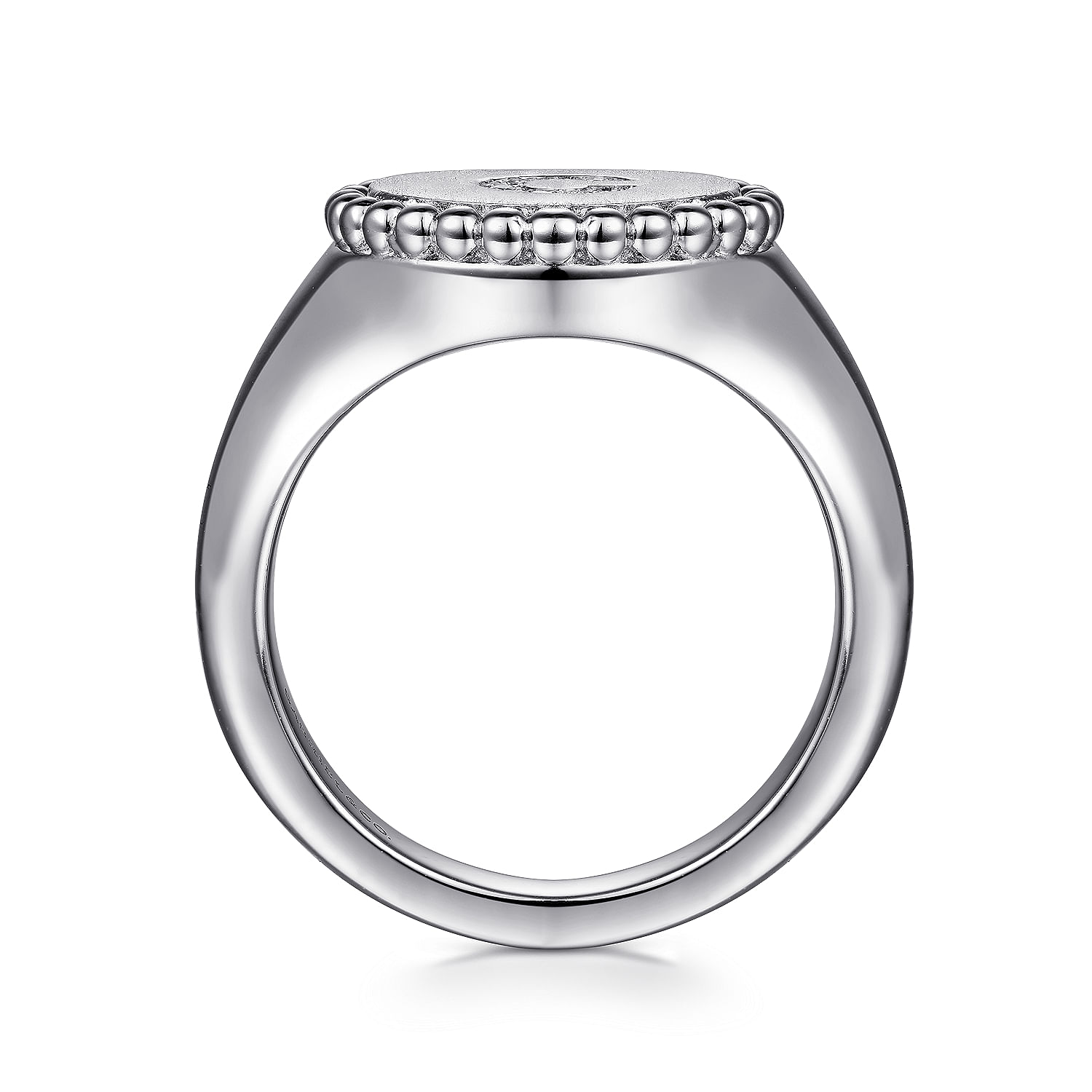 925 Sterling Silver Bujukan Diamond Initial C Signet Ring