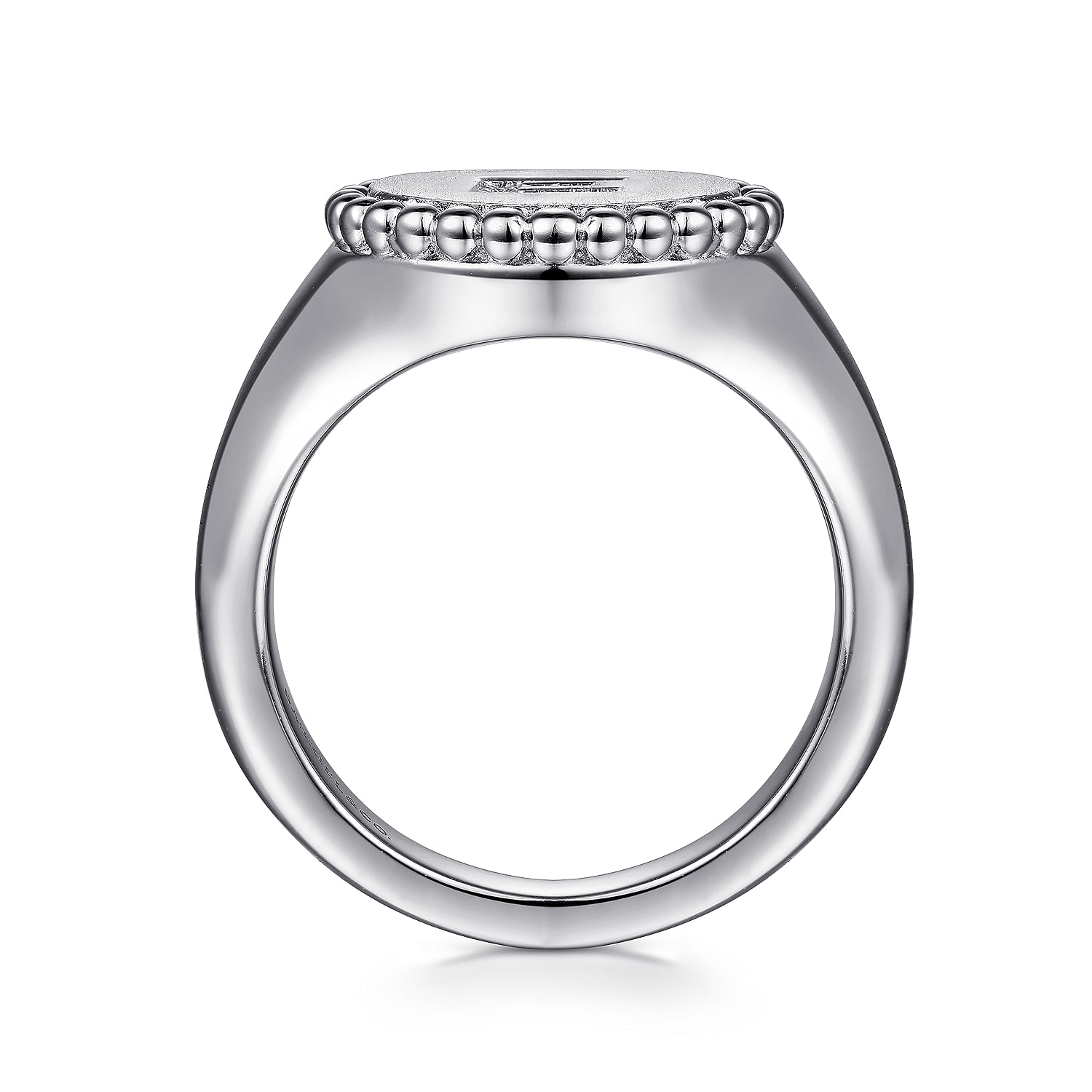 925 Sterling Silver Bujukan Diamond Initial E Signet Ring
