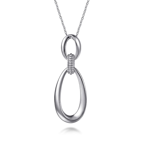 925 Sterling Silver Bujukan Drop Pendant Necklace