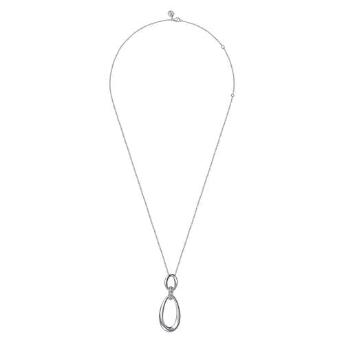 925 Sterling Silver Bujukan Drop Pendant Necklace