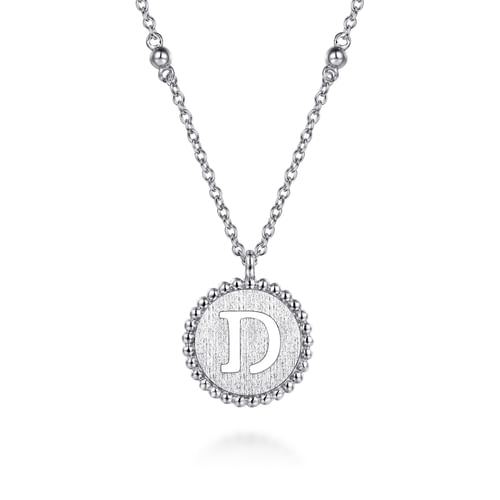 925 Sterling Silver Bujukan Initial D Medallion Pendant Necklace