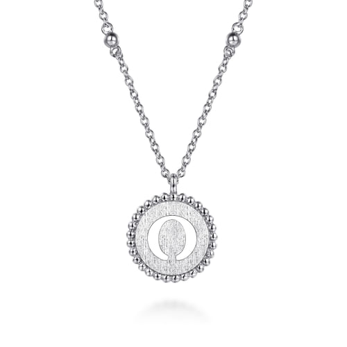 925 Sterling Silver Bujukan Initial O Medallion Pendant Necklace