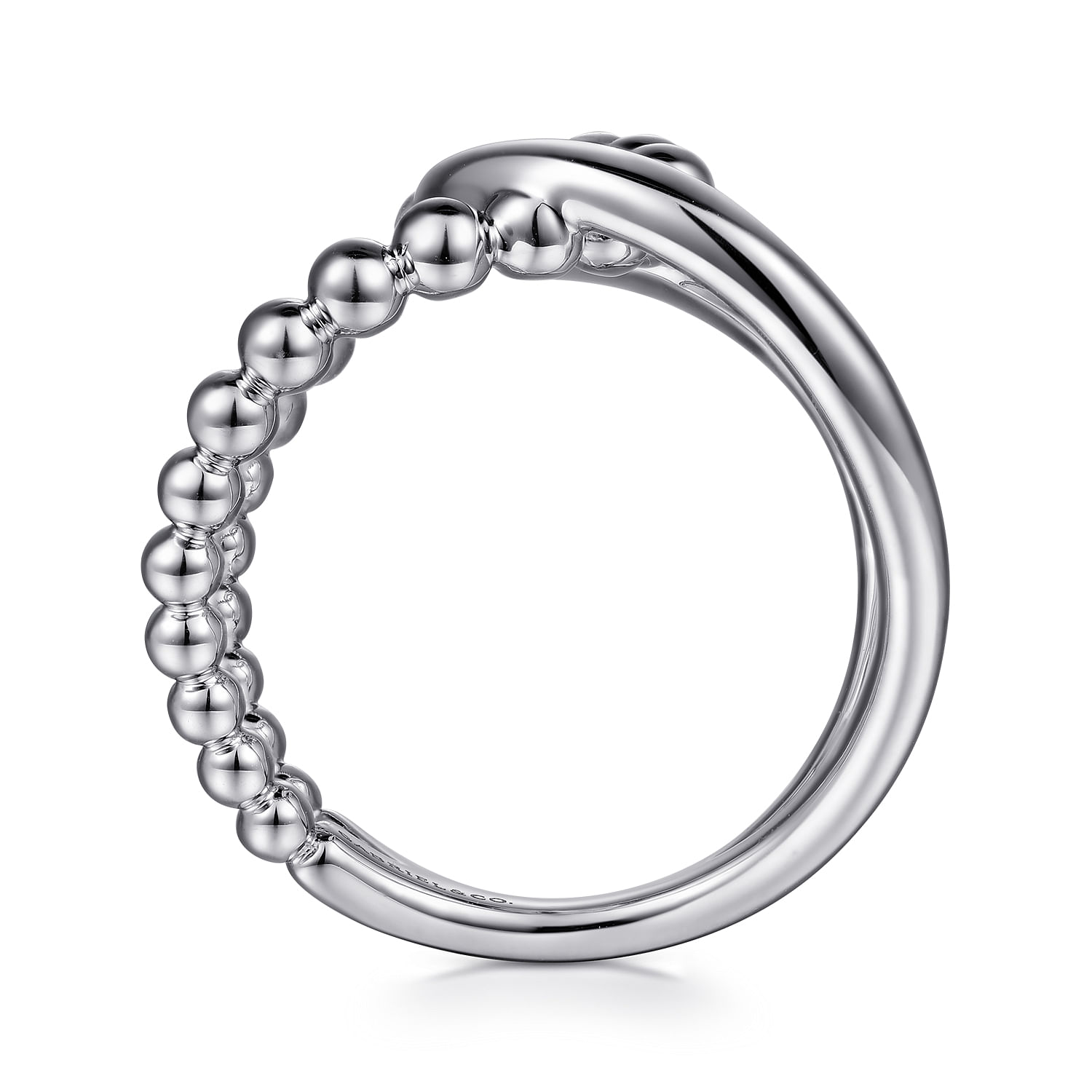 925 Sterling Silver Bujukan Interlocking Wide Band Ring