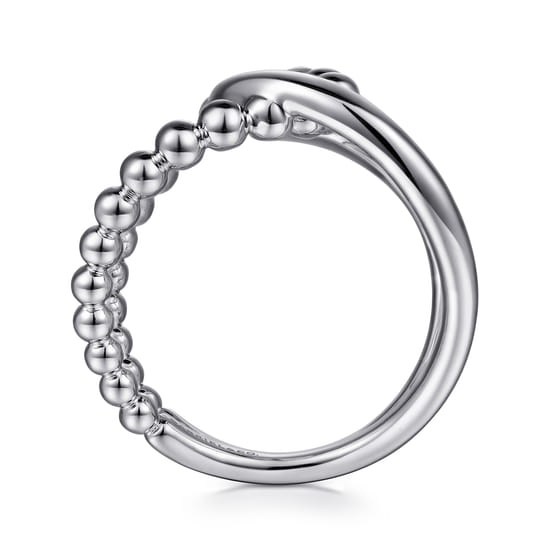 925 Sterling Silver Bujukan Interlocking Wide Band Ring angle 2
