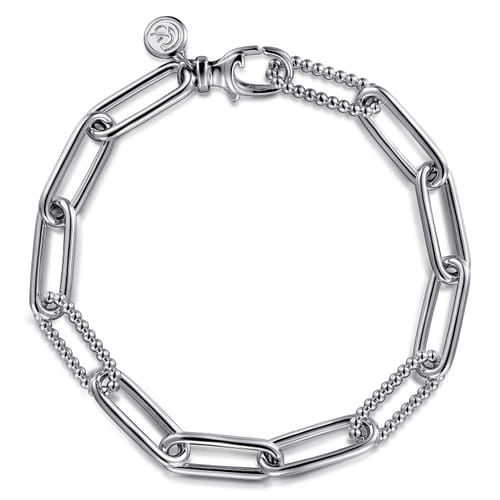 925 Sterling Silver Bujukan Link Chain Bracelet