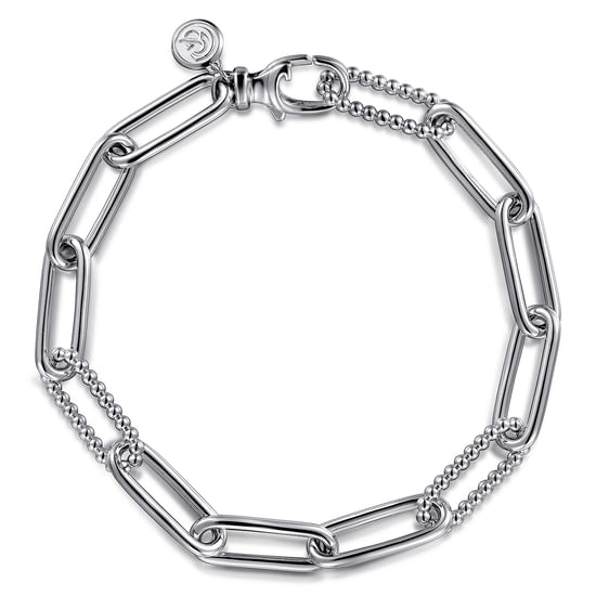 Gabriel - 925 Sterling Silver Bujukan Link Chain Bracelet