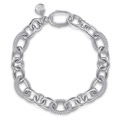 925 Sterling Silver Bujukan Link Chain Bracelet