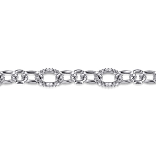 925 Sterling Silver Bujukan Link Chain Bracelet