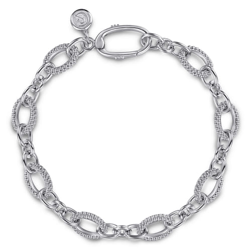 925 Sterling Silver Bujukan Link Chain Bracelet