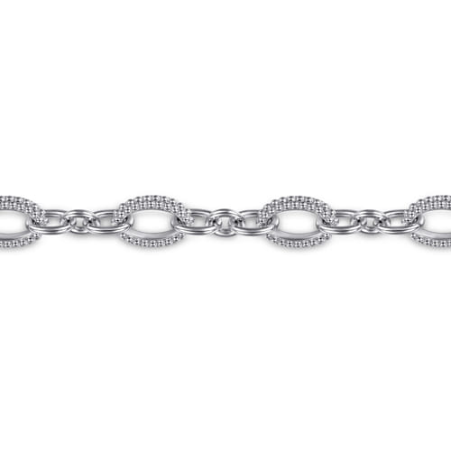 925 Sterling Silver Bujukan Link Chain Bracelet