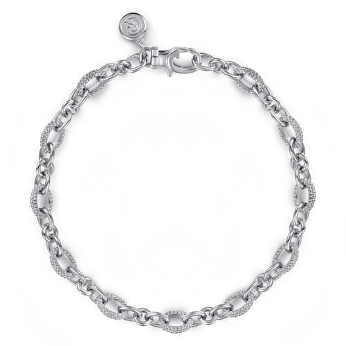 925 Sterling Silver Bujukan Link Chain Bracelet
