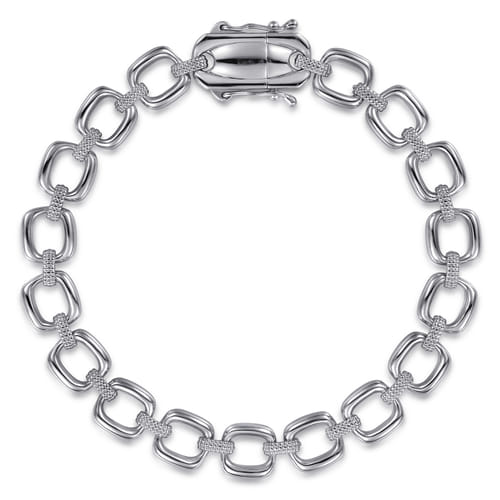 925 Sterling Silver Bujukan Link Chain Bracelet