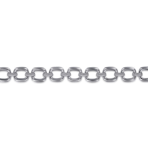 925 Sterling Silver Bujukan Link Chain Bracelet