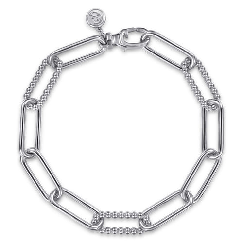 925 Sterling Silver Bujukan Link Chain Bracelet