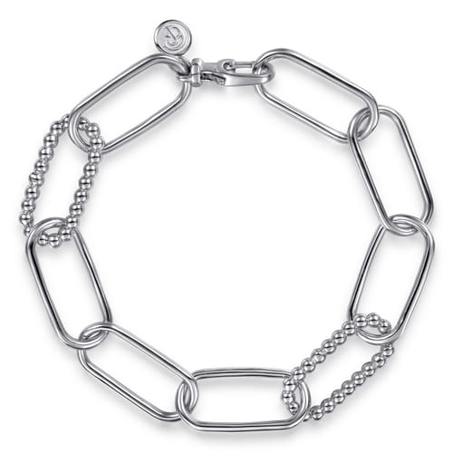925 Sterling Silver Bujukan Link Chain Bracelet