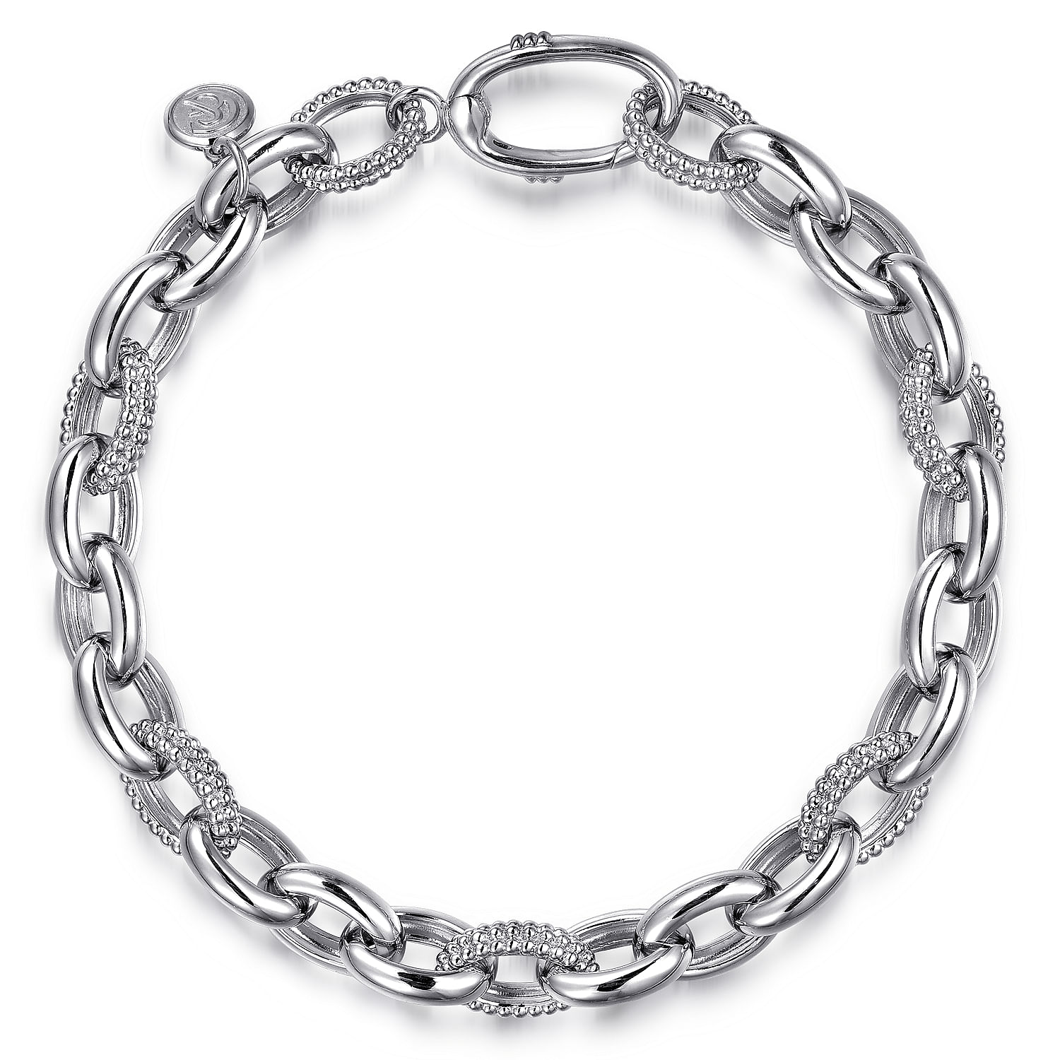 Gabriel - 925 Sterling Silver Bujukan Link Chain Tennis Bracelet