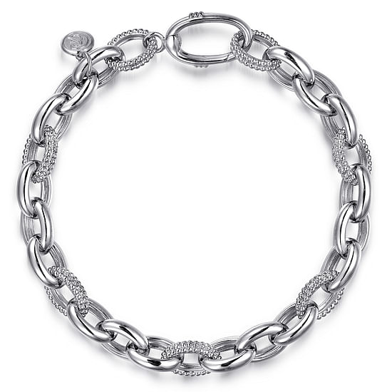 Gabriel - 925 Sterling Silver Bujukan Link Chain Tennis Bracelet