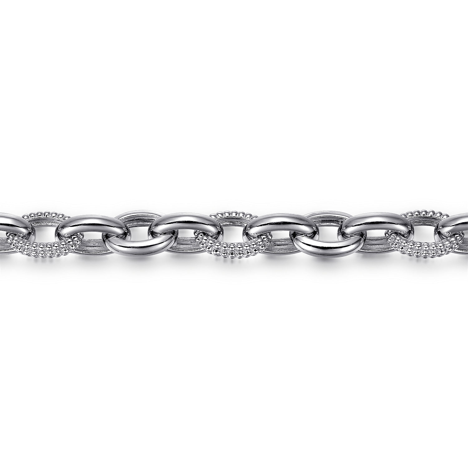 925 Sterling Silver Bujukan Link Chain Tennis Bracelet