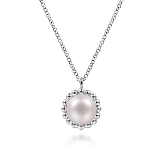 Gabriel - 925 Sterling Silver Bujukan Pearl Pendant Necklace 
