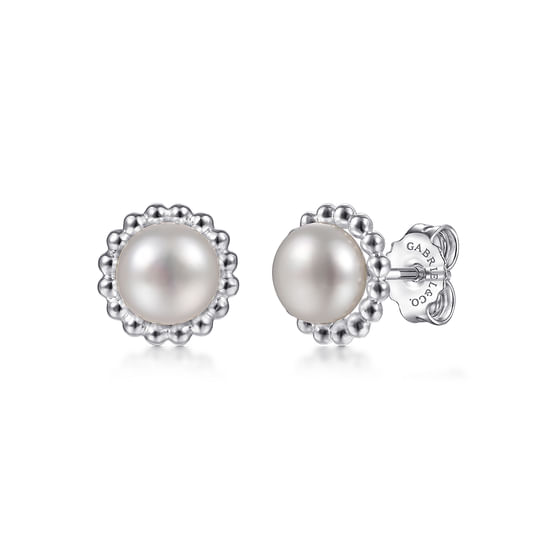 Gabriel - 925 Sterling Silver Bujukan Pearl Stud Earrings