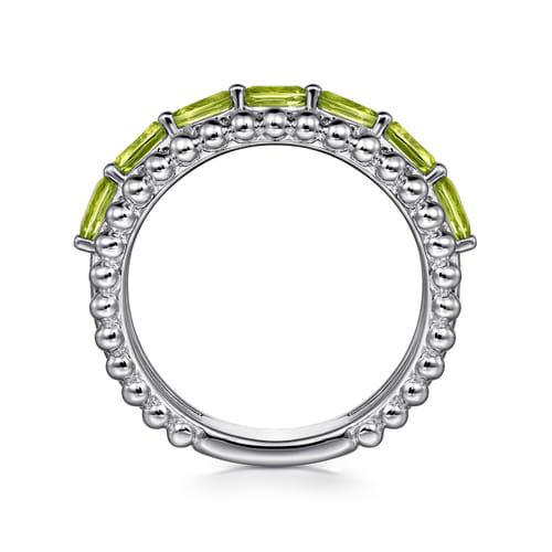 925 Sterling Silver Bujukan Peridot Easy Stackable Ring