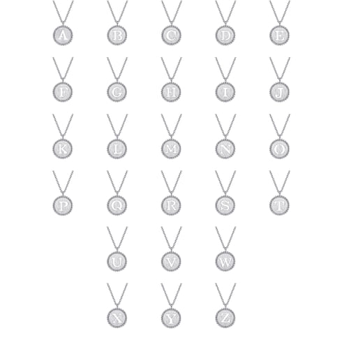925 Sterling Silver Bujukan Punch out Initial A Medallion Pendant Necklace
