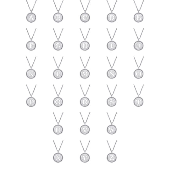 925 Sterling Silver Bujukan Punch out Initial A Medallion Pendant Necklace angle 4