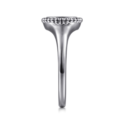 925 Sterling Silver Bujukan Signet Ring with Diamond Cross