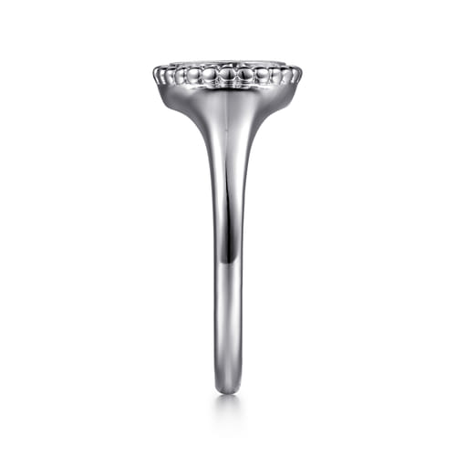 925 Sterling Silver Bujukan Signet Ring with Diamond Star