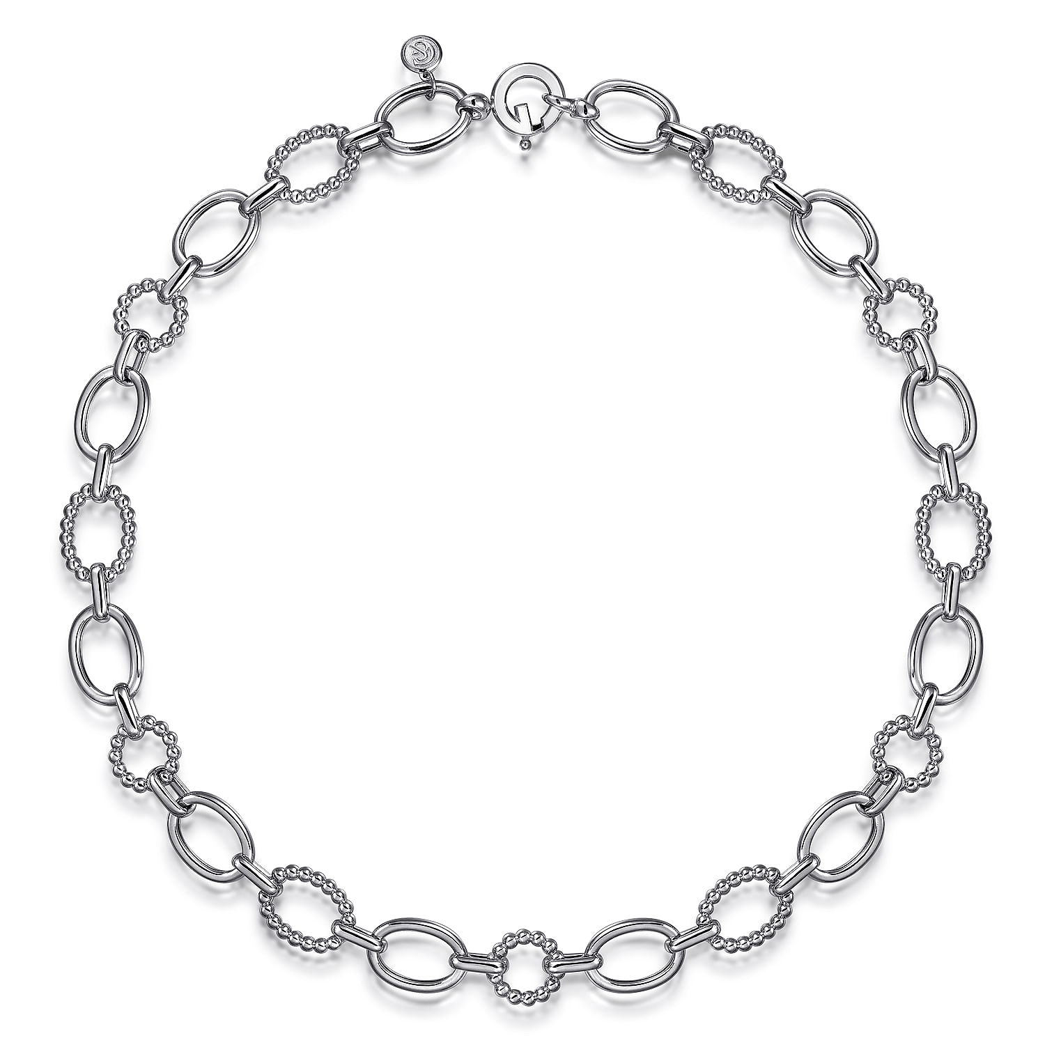 925 Sterling Silver Bujukan Station Link Chain Necklace