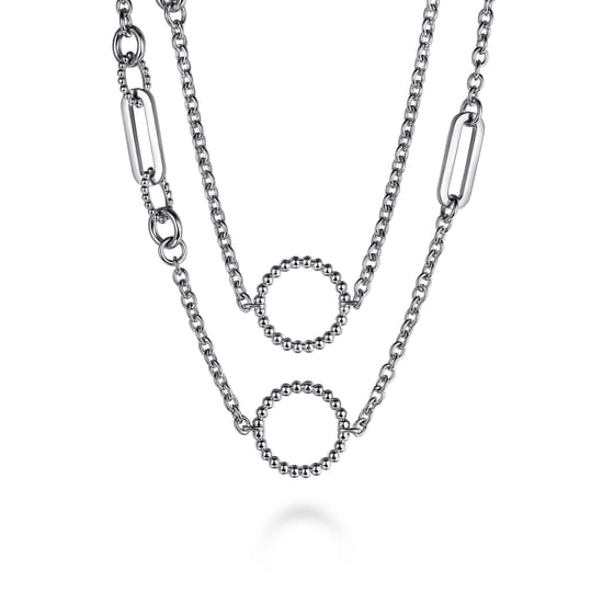 925 Sterling Silver Bujukan Transformable Layered Necklace