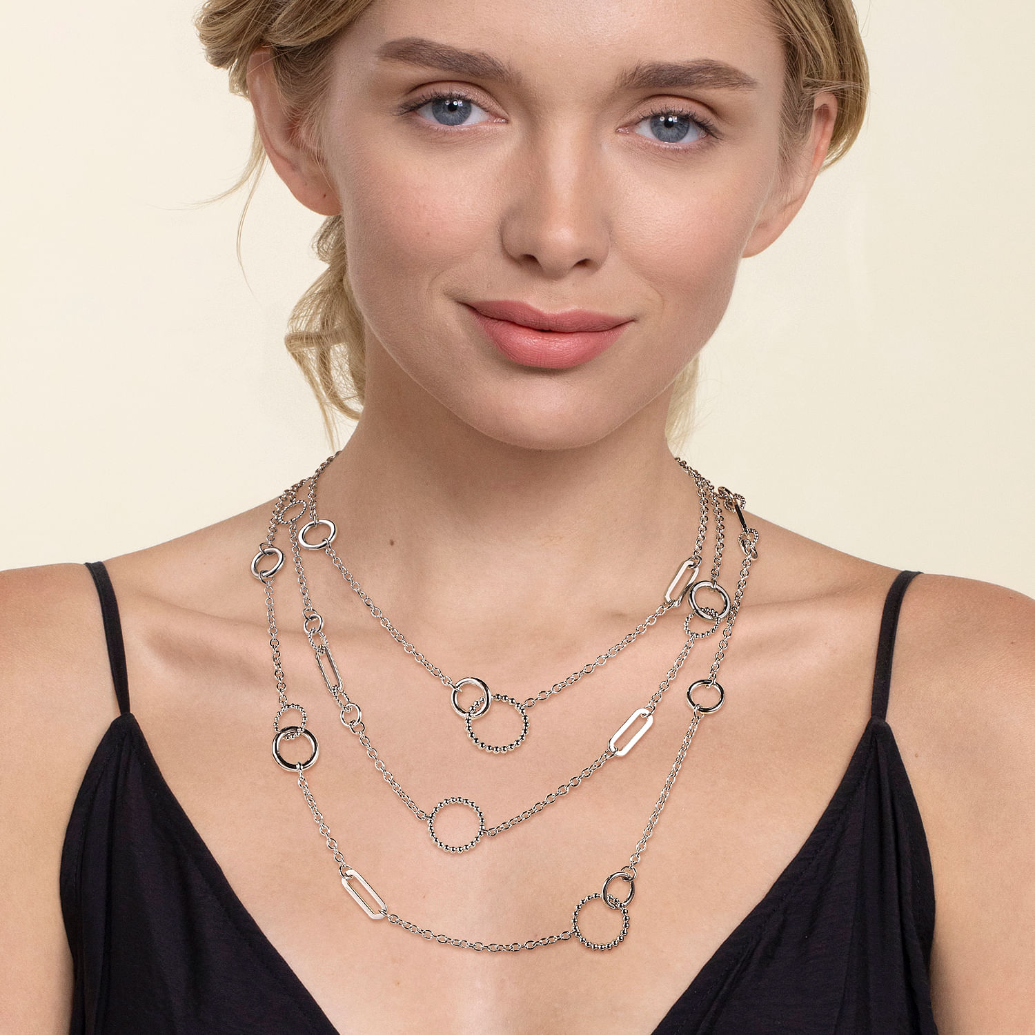 925 Sterling Silver Bujukan Transformable Layered Necklace