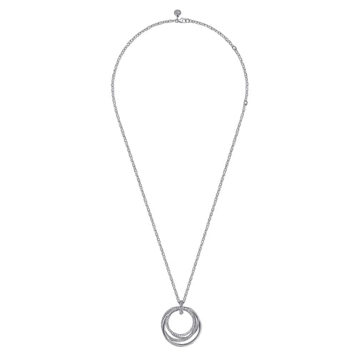 925 Sterling Silver Bujukan White Sapphire Pendant Drop Necklace