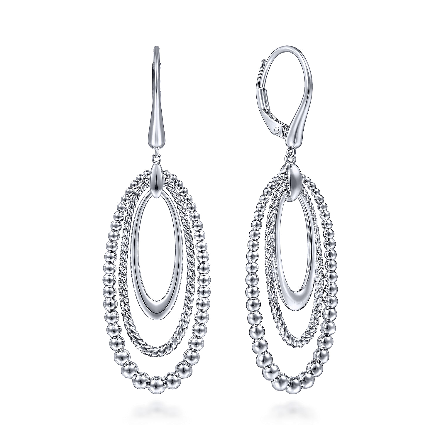 Gabriel - 925 Sterling Silver Bujukan and Rope Drop Earrings