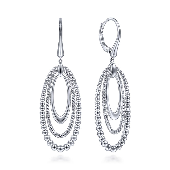 Gabriel - 925 Sterling Silver Bujukan and Rope Drop Earrings