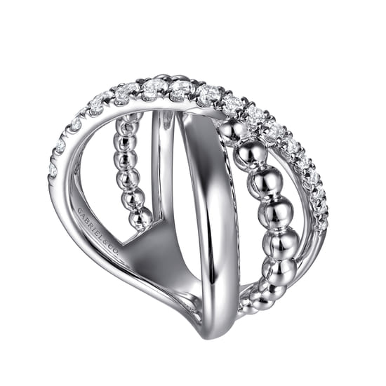925 Sterling Silver Bujukan and White Sapphire Cris Cross Ladies Ring angle 3 925 Sterling Silver Bujukan and White Sapphire Cris Cross Ladies Ring angle 3