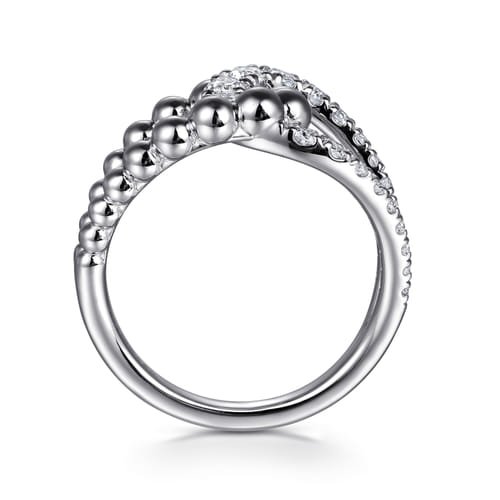 925 Sterling Silver Bujukan and White Sapphire Interlocking Ladies Ring