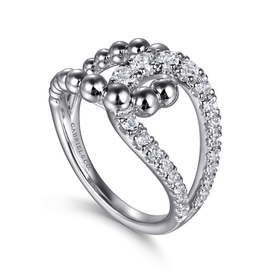 925 Sterling Silver Bujukan and White Sapphire Interlocking Ladies Ring angle 3